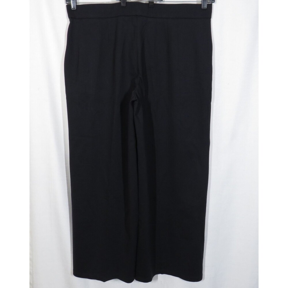 OGL Ponte-De-Roma High Rise Wide Leg Trouser with Pockets Navy Size 2XL - Picture 4 of 8
